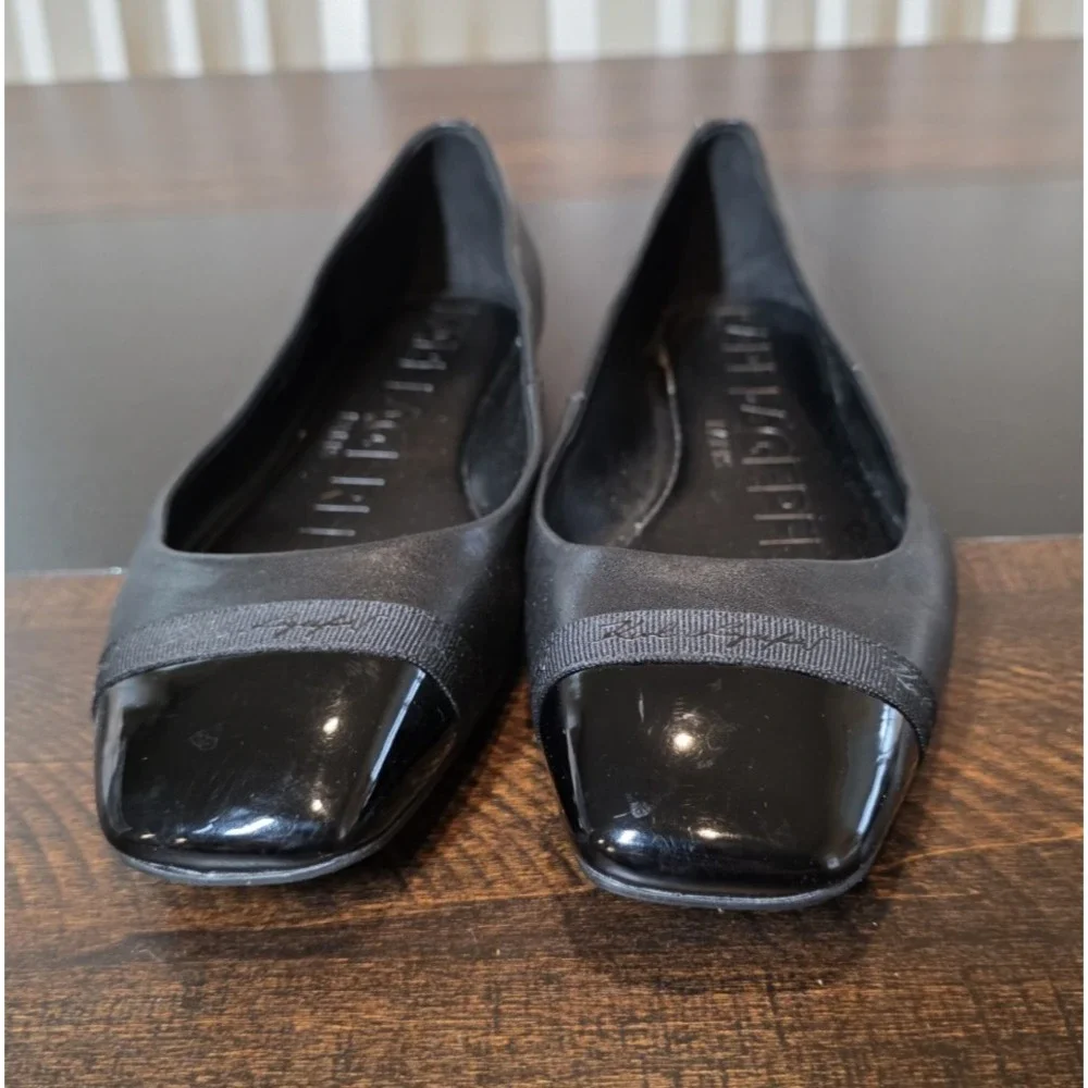 Karl Lagerfeld Zofia Zayne Black Ballet Flats Slippers E24 Slip On Shoes sz 9‎ M